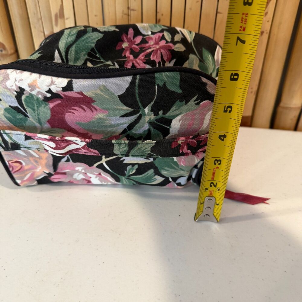 Isotoner Floral Cosmetic Bag Makeup Travel Case Organizer Zip Pouch - Picture 2 of 8